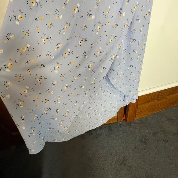 Francescas Floral Blue Sleeveless Midi Dress M 100% Polyester USA Cottagecore - Picture 2 of 10